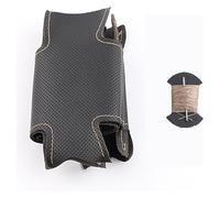 Segmented Steering Wheel Protector For Ssangyong For Rexton For W For Rodius Leather Braid For Steering Wheel Cover Automotive(Beige thread)