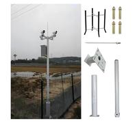 Segmented Surveillance Cameras Holder Column, White Household Security Camera Pole 78 118 158 177 237in, 2-3 Sections CCTV Pole wirh Lightning Rod(A,250cm-98.4")