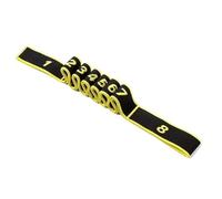 Segmented Yoga Stretching Band Latin Dance Elastic Posture Corrector 8-Section Resistance(Yellow)