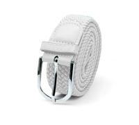 SEGMENTES Braided Belt Extendable and Elastic for Men and Women with Oval Buckle with Length from 100cm to 135cm, Fits Every Waist, Dress or Casual Belt, white, One size