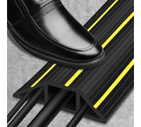 SEGNAYEN Floor Cable Cover, 3M Outdoor Protector, Heavy Duty Wire Black Cord Cover Protector with 3 Large Channel for Offices, Retail, Gyms, Factories & Garages Trip Hazards Protection
