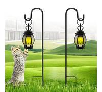 SEGNAYEN Shepherds Hooks for Garden Lights, 81cm / 31.9in Shepherds Crook Garden Hooks Metal Adjustable for Hanging Lantern, Plant Baskets, Set of 2