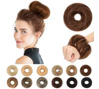 SEGO Pro Real Human Hair Messy Bun Scrunchie, Donut Bun Hair Piece for Women