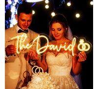 Segorts Personalised Neon Light Sign Large Personalised Led Neon Signs for Wedding Room Decor Custom Light Up Name Sign Gift for Wedding Engagement Birthday Party Bar Salon Beauty Decoration
