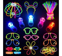 Segotendy 100 Glow Sticks,233pcs Glowsticks Pack for Adult Children with 5 Finger Lights,Party Bag Fillers with Neon Bracelets,Glow in Dark Party Supplies for Wedding Halloween Christmas Decorations