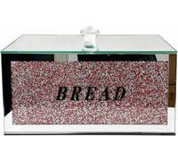 SEGOY Crushed Crystal Diamond Bread Bin Box Jar Kitchen Storage Container 35cm Perfect Shape Glass Container (Pink)