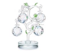 SEGOY Crystal Tree Ornament with Sparkling Hanging Orbs - Glass Apple Tree Décor with Light Base - Elegant Gift for Home & Office