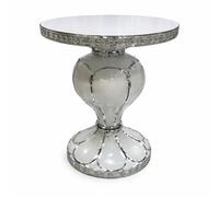 SEGOY Luxury Crystal Crush Pedestal Stand - Mirrored Glass Cake Stand with Diamond Panel Design - Elegant Centerpiece for Wedding, Party & Home Décor - 60cm