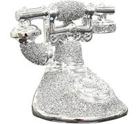 SEGOY Romany Crushed Diamond Telephone Crystal Silver Shelf Ornament Bling 25CM