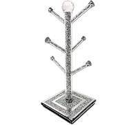 SEGOY Silver Crushed Diamond Kitchen Mug Tree Cup Holder Trimmings Elegant Home & Kitchen Decor Gift - 30CM