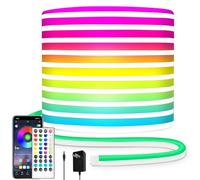 segrass 32.8FT Neon Rope Light,Flexible Led Rope Light Control with App/Remote,Multiple Modes Rope Lights,IP65 Outdoor RGB Led Neon Lights Waterproof,Music Sync Gaming Led Neon Light Strip for Bedroom