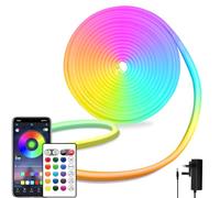segrass 5M Neon LED Rope Light IP65 Waterproof LED Lights for Bedroom Flexible led Strip Light with Remote/APP Control timed RGB Strip Lights for Indoors Outdoors Bedroom Room Home Décor
