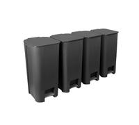 Segregation set garbage bin with step 40 L dark graphite Practic