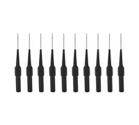 Segrehy 10Pcs 1mm Pen Point Puncture Wire Test Probe 4.0mm Jack Pin Seat Auto Parts Connector 26.010 Stainless Steel Needle for Testing Instruments and Automotive Applications Durable (Black)