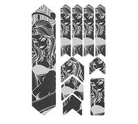 Segrehy 10Pcs/Set Bike Frame 3D Night Reflection Removeable Sticker Bike Paster Guard Cover (Beautiful frame model)