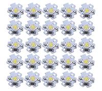 Segrehy 25Pcs 5V LED Chips 200LM 1W High Power LED Lamp Beads Bright Durable Energy Efficient for DIY Lighting Flashlights Headlights Spotlights Aluminum Base 20x7mm (Cool White)