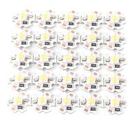 Segrehy 25Pcs 5V LED Chips 200LM 1W High Power LED Lamp Beads Bright Durable Energy Efficient for DIY Lighting Flashlights Headlights Spotlights Aluminum Base 20x7mm (Warm White)