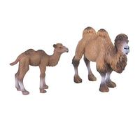 Segrehy 2pcs Miniature Camel Figurines - Realistic Hand-Painted Safari Animal Models, Safe Plastic Educational Toys for Kids Learning, Home Decor & Gifts