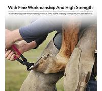 Segrehy 4PCS Horse Hoof Nipper Set Professional Horse Farrier Tools for Hoof Trimming Shoeing Filing and Cutting Durable Metal Construction Multicolor 1683g