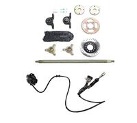 Segrehy 600mm Go Kart Rear Live Axle Kit with Brake Assembly Chain for 50cc 70cc 90cc ATV Quad Bike Drift Trike