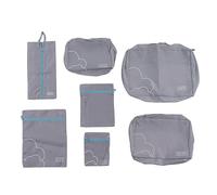 Segrehy 7 Pcs Luggage Packing Bags Polyester Luggage Packing Cubes for Business Trip Travel (Grey)