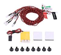 Segrehy 8 LED RC Flashing Light System, Compatible with RC Airplane, Helicopter, 2 White Landing Gear Lights, Red and Green Wing Lights, Anti Collision Light, 3 Flashing White Lights, for