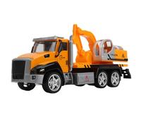 Segrehy Alloy Pull Back Engineering Car Model Children Kids Simulation Toy Gift Decorate Applicable for Boys and Girls Age 3+, Alloy Plastic Black 1:42 Ratio (Engineering excavator)