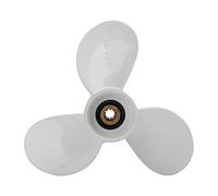 Segrehy Aluminum Alloy Outboard Propeller 3 Blades High Performance Durable Lightweight Marine Boat Motor Propeller for Outboard Motors White 7 1/2X8BA 6E04594101EL