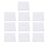 Segrehy Aluminum Heat Sink Cooler Chip 10Pcs Durable Slotted Fine Teeth Heat Dissipation for Router CPU Amplifier Silver 48x5x48mm