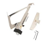 Segrehy Archery Fletching Jig Adjustable Stainless Steel Fletching Tool with Clear Scale Anti Slip Base for Real Plastic Double 3 4 Feathers