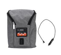 Segrehy Baby Bottle Warmer Portable Adjustable Temperature Cordless Insulated Milk Bottle Warmer for Breastmilk Car Outdoor Travel Oxford Cloth 18 x 9.5 x 23cm (Grey)