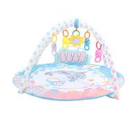 Segrehy Baby Gym Playmat Round Piano Mat Multifunctional Early Education Light Music Playmat for Toddlers Sensory Development Hand Eye Coordination ABS Material 86 x 49cm
