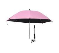 Segrehy Baby Parasol Clip On Stroller Sun Shade Sun Protection Umbrella Universal Pram with Adjustable Clamp for Strollers Tricycles (Pink)