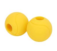 Segrehy Barbell Grips Dumbbell Grips Non Slip Bar Grip Silicone Bar Grips Thicken Antiskid Round Wraparound for Weight Lifting Fitness Exercise 2 Pieces High Density Silica Gel 368g 6.6cm (Yellow)