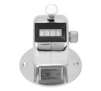 Segrehy BERM Tally Counter Silver Aluminium Alloy Handheld Counting Tool 4 Digits with Base for Sports Supplies Data Statistics Conference Attendance