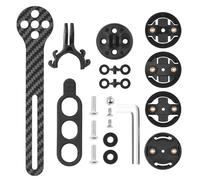 Segrehy Bike Computer Mount Handlebar Out Front Carbon Fiber Lightweight Adjustable Bracket for Cycle Computers Lights Cameras Black 3.5x16cm