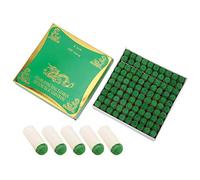 Segrehy Billiard Cue Tips Replacement Pool Stick Tip Slipon Cue Head Protector Accessories Durable Plastic Artificial Leather 100Pcs Box for Snooker British Style Black Eight (9mm)