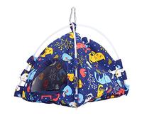 Segrehy Bird Bed Hook Design Save Space Foldable Portable Soft Comfortable Hangable Bird Tent for Home Travelling Canvas 24 x 22 x 19cm