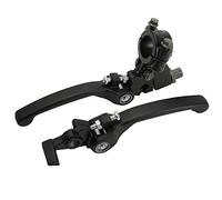 Segrehy Brake Clutch Levers Folding Aluminum Alloy Durable Lightweight High Precision for CRF IRBIS Apollo Xmotos KAYO BSE Pit Dirt Bike Black 2PCS
