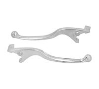 Segrehy Brake Lever Handles Pair High Performance CNC Machined Aluminum Alloy Brake Levers for Motorcycle Moped ATV Silver 0.3in Mounting Hole 2pcs