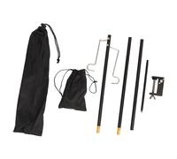 Segrehy Camping Lantern Stand Portable Folding Lamp Pole Lightweight Aluminum Alloy Hanging Light Holder for Outdoor Camping Backpacking Hiking Black AT0391