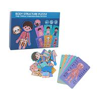 Segrehy Children Wooden Human Body Organ Structure Cognition Puzzle Jigsaw Toy Educational Toys for Kids (MG-Boy Body Structure Puzzle)