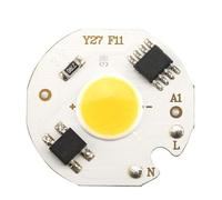 Segrehy COB Light Beads High Brightness Durable 3W LED Chip Light Source for Traffic Landscape Advertising Indoor Lighting Aluminum Substrate 10PCS (Warm Light 3W)