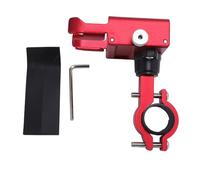 Segrehy Cycle Phone Holder Anti Shake Electric Scooter Phone Mount 360 Degree Rotatable Metal Handlebar Fixed Holder Red Aluminum Alloy for Biking and Scooter Riders
