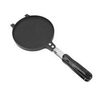 Segrehy Egg Roll Press Pan Non Stick Aluminum Stove Top Tortilla Press with Handle for Kitchen 6.8 Inch Double Sided Egg Roll Pan for Making Tortillas Pancakes Enchiladas (Glossy Style)