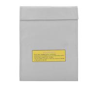 Segrehy Fireproof Lipo Battery Safety Bag Flame Retardant Charging Sack Portable Pouch for Lithium Hydrogen Batteries Storage Charging Red Silver Black Small Large Size (S)