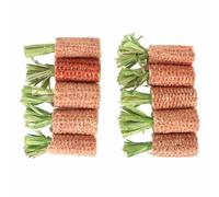 Segrehy Hamster Corn Cob Chew Toy Carrot Shaped Teeth Grinding Safe Material for Small Pets Rabbits Guinea Pigs Parrots 10Pcs (Green Small Size)