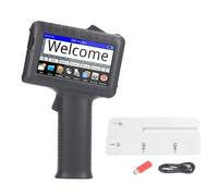 Segrehy Handheld Inkjet Printer Portable Mini HD LED Touch Screen Smart 4 CPU Multi Language Logo Printer for Text Labels Barcodes QR Codes on Metal Glass Plastic Boards Pipes