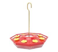 Segrehy Hummingbird Feeder Large Capacity Anti Bee Design Leak Proof Creative Outdoor Hanging Bird Feeder for Garden Decoration Red and Yellow Plastic 12.1oz