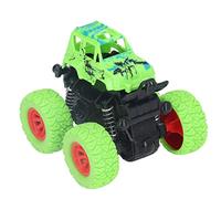 Segrehy Inertial Off Road Vehicle Toy 360 Rotation 4 Wheel Drive Simulation Car Model For Kids Durable Plastic 3.54 x 3.35 x 3.35in (Green)